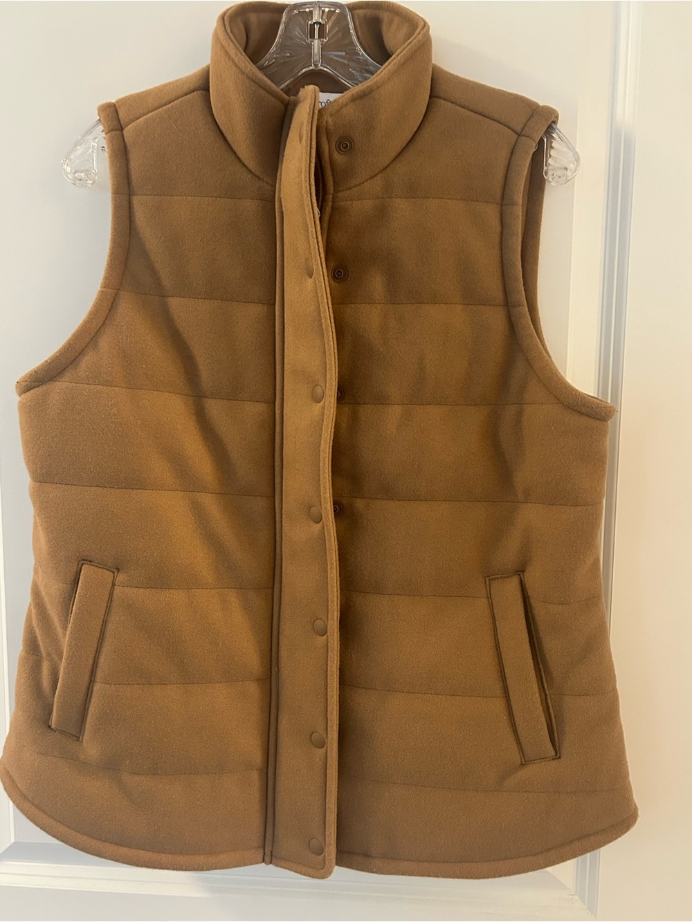 croft & barrow Brown Quilted Fleece Vest